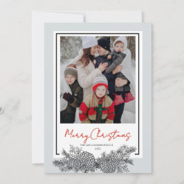 Red Black Gray Modernes Elegantes Foto Weihnachten