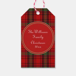 Red Black Green - Cosy Plaid Geschenkanhänger