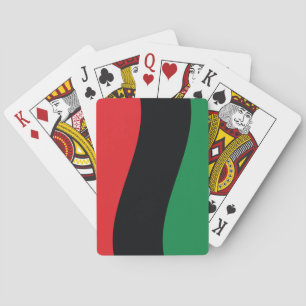 Red, Black & Green Flag Spielkarten