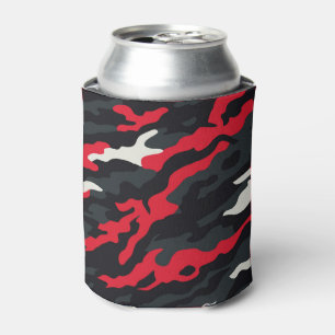 Red Black Grey White Camouflage Camouflage Pattern Dosenkühler