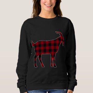 Red Black Kariert Goat Lover Bauer Matching Family Sweatshirt