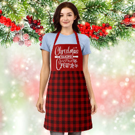 Red Black Kariert Patterns Weihnachtsgebäck Crew Schürze