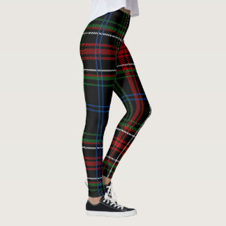 Red Black Kariert Tartan Buffalo Gestreiftes Muste Leggings