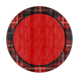 Red Black Kariert Trimmer Schneidebrett