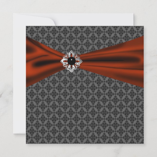 Red Black Krawatte Party Elegante Schwarze Party E Einladung (Vorderseite)