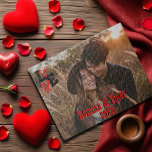 Red & Black LIEBE Design mit Foto, Namen und Datum<br><div class="desc">Feiern Sie Ihre Liebe mit diesem Personalisierten Valentinstag-Puzzle mit einem stilvollen Rot-Schwarz-Design mit dem Wort "LIEBE" kreativ mit einem herzförmigen "O". Passen Sie es mit Ihrem Lieblings-Foto, Ihren Namen und einem besonderen Datum an, um einen herzlichen Sake oder ein einzigartiges romantisches Geschenk zu kreieren. Perfekt für den Valentinstag, Jubiläen oder...</div>