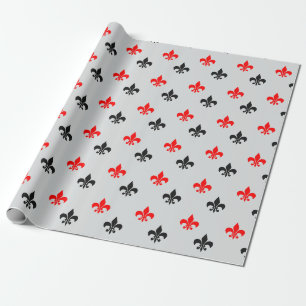 Red Black Lilie Geschenkpapier