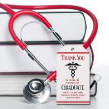 Red Black Medical School Custom Graduation Party