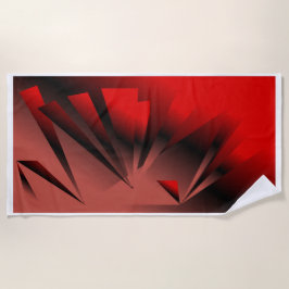 Red & Black Modern Beach oder Badehandtuch Strandtuch