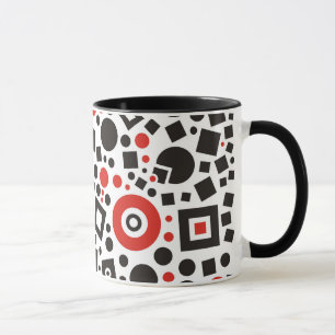 Red & Black Modern Deko Design Coffee Cup Tasse