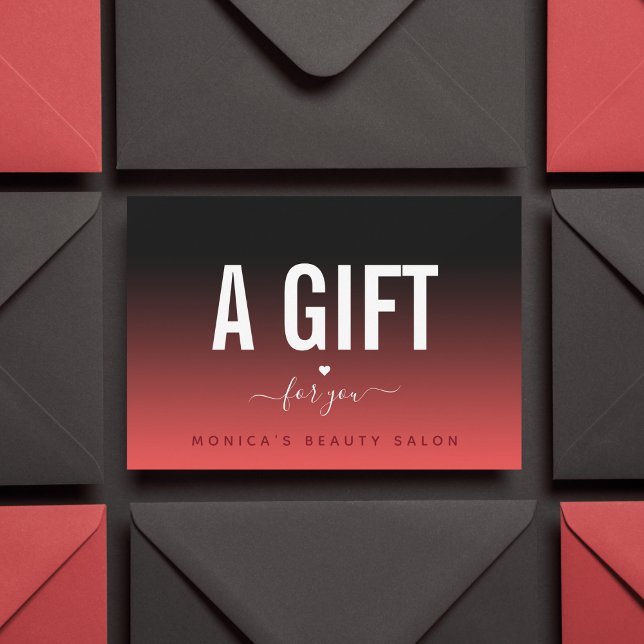 Red Black Ombre Herz Romantic Modern & Elegant (Von Creator hochgeladen)