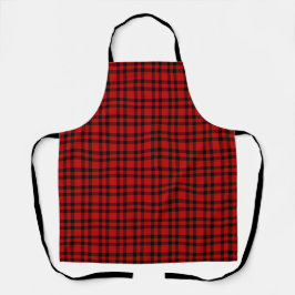 Red Black Plaid Pattern Schürze