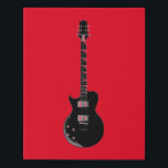 Red Black Pop Art Electric Gitarre Künstlicher Leinwanddruck<br><div class="desc">Musikinstrumente Graphic Designs Bilder</div>