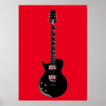 Red Black Pop Art Electric Gitarre Poster<br><div class="desc">Musikinstrumente Graphic Designs Bilder</div>