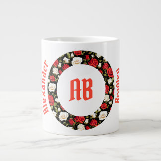 Red Black Rose Ring Jumbo Tasse