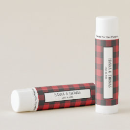 Red Black Rustic Buffalo Karierte Hochzeit