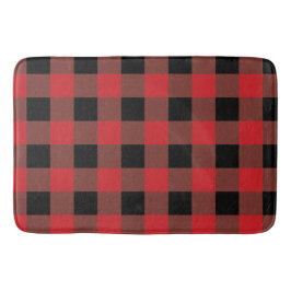 Red & Black Schachbrett Holiday Bathmat Badematte