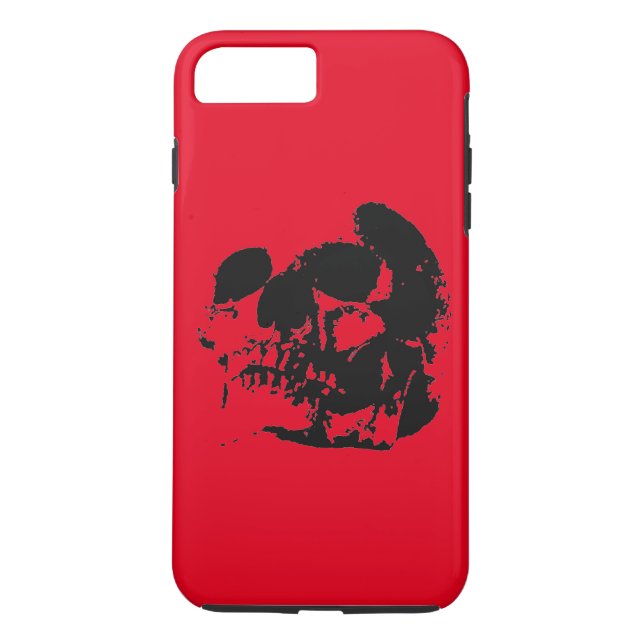 Red Black Skull iPhone 7 Plus Coque (Dos)