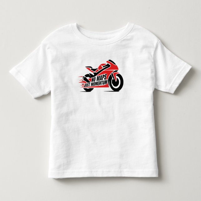 Red Black Sport Motorcycle  Kleinkind T-shirt (Vorderseite)