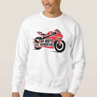 Red Black Sport Motorcycle  Sweatshirt
