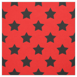 Red Black Stars Muster dekorative Textil Stoff