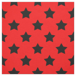 Red Black Stars Muster dekorative Textil Stoff