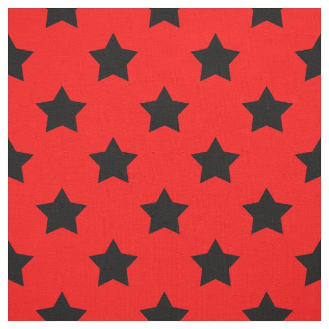 Red Black Stars Muster dekorative Textil Stoff (Muster)