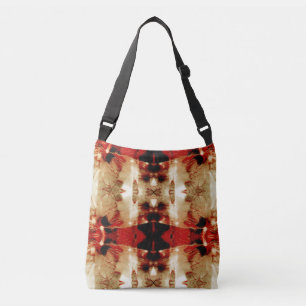 Red Black Tan White Symmetrie Südwest Design Tragetaschen Mit Langen Trägern