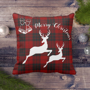 Red Black Tartan Frohe Weihnachtsdekoration Kissen