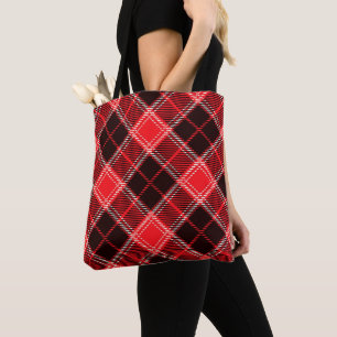 Red Black Tartan Tasche