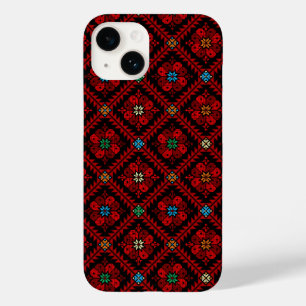 Red & Black Tatreez Arab Henna Case-Mate iPhone 14 Hülle
