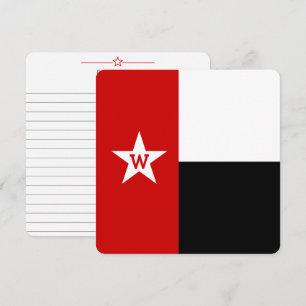 Red & Black Texas Flag Note Card