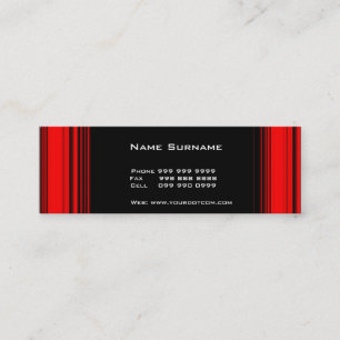 Red Black Thin Business Card 4 Mini Visitenkarte