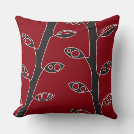 Red Black VINES Retro DESIGN Kissen Kissen
