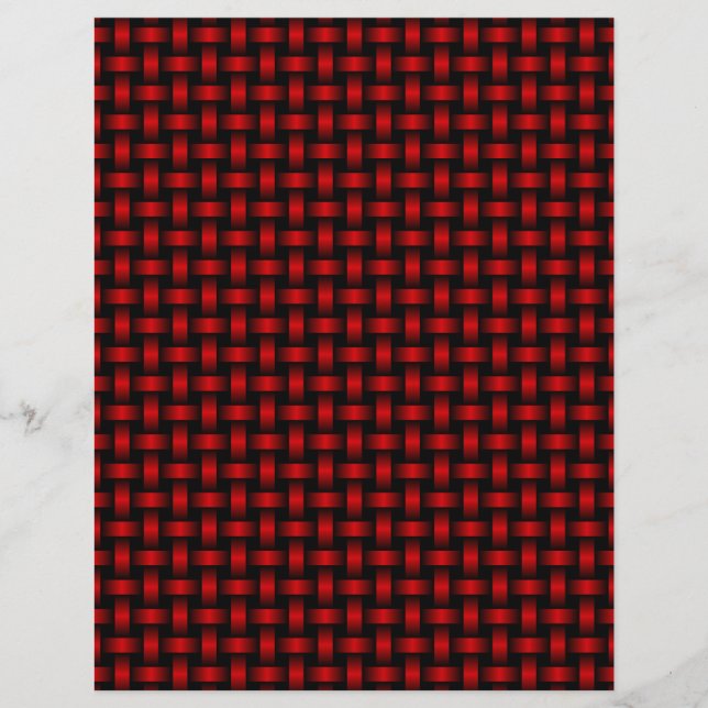 Red Black Weave Pattern Briefbogen (Vorderseite)