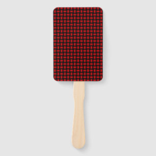 Red Black Weave Pattern Fächer