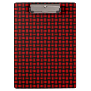Red Black Weave Pattern Klemmbrett