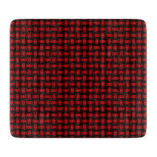 Red Black Weave Pattern Schneidebrett