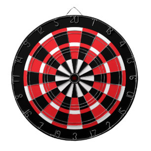 Red Black & White Dartboard Dartscheibe
