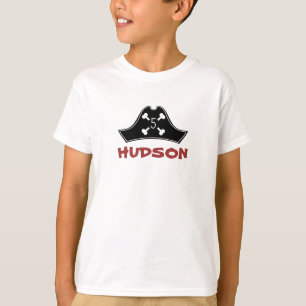 Red Black + White Girl's Pirate Geburtstag T-Shirt