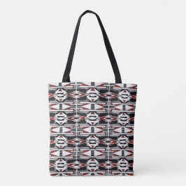 Red, Black & White Tribal Tapestry Tasche