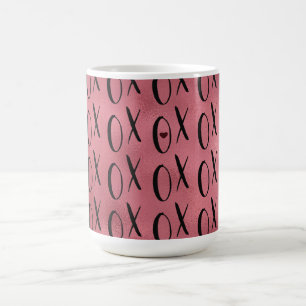 Red Black XOXO Herz Kaffeetasse