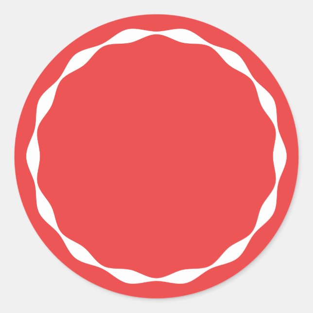 Red Blank Circle Custom Spice Sticker (Vorderseite)