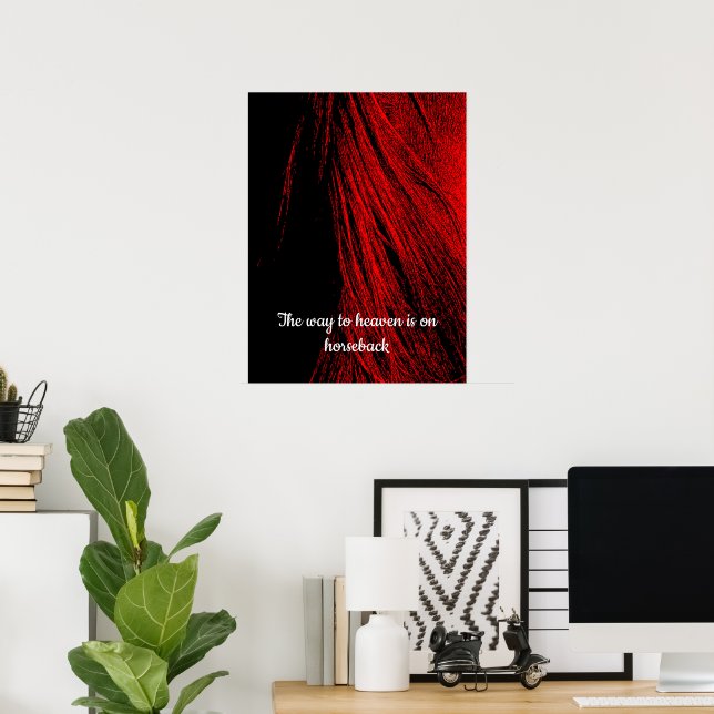 Red & Blkack Horse Mane Poster drucken (Heimbüro)
