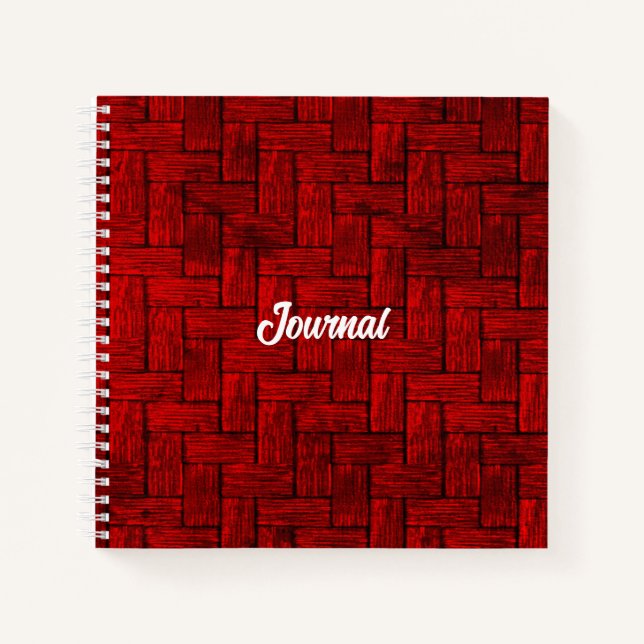 Red Blocks Journal Notebook Notizbuch (Vorderseite)