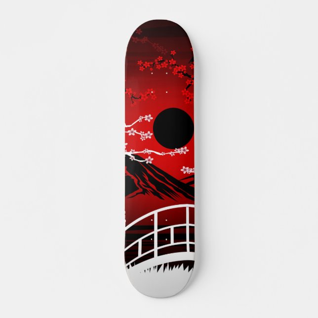 Red Blossom Skateboard (Vorne)