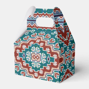 Red Blue Aquamarin Native Amerikanischen Ureinwohn Geschenkschachtel