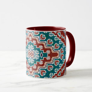 Red Blue Aquamarin Native Amerikanischen Ureinwohn Tasse