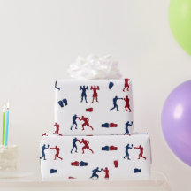 Red & Blue Boxing Gloves Boxer-Muster