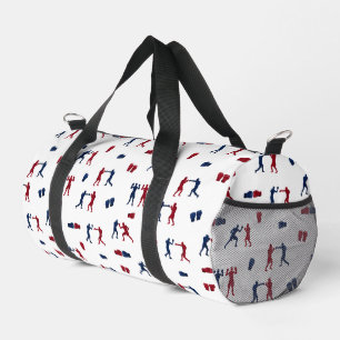 Red & Blue Boxing Gloves Boxer Muster Gym Duffle Bag